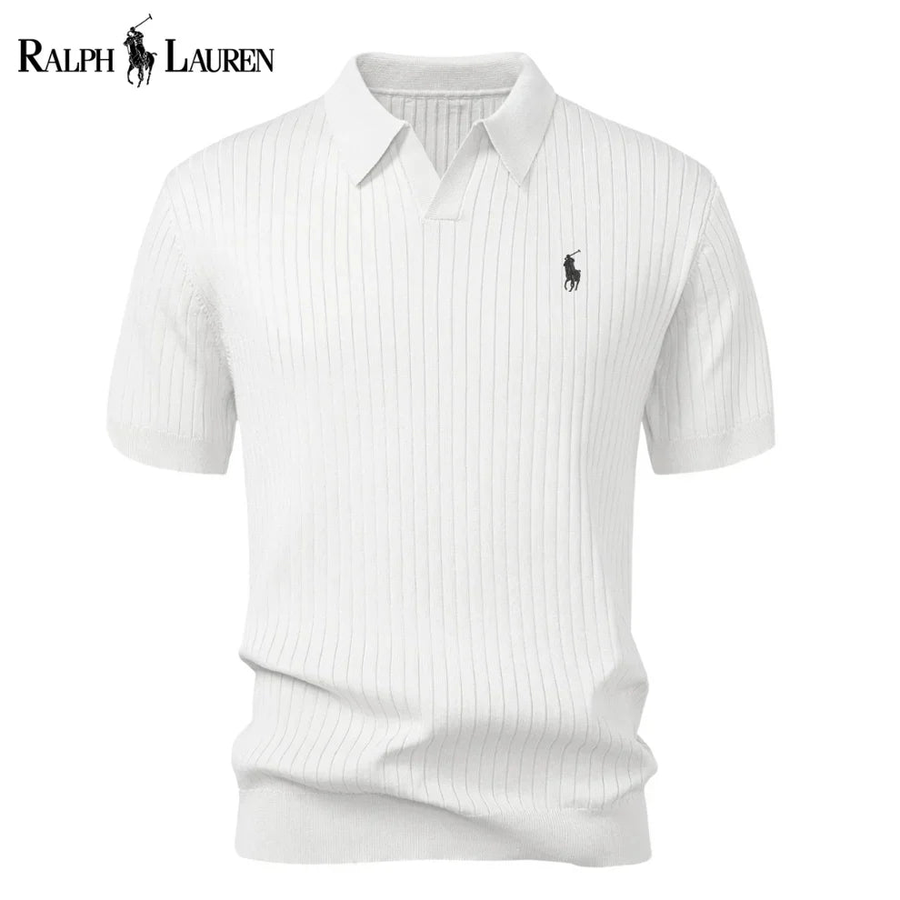 Varlon RL™ | Polo en Tricot Rayé à Col V