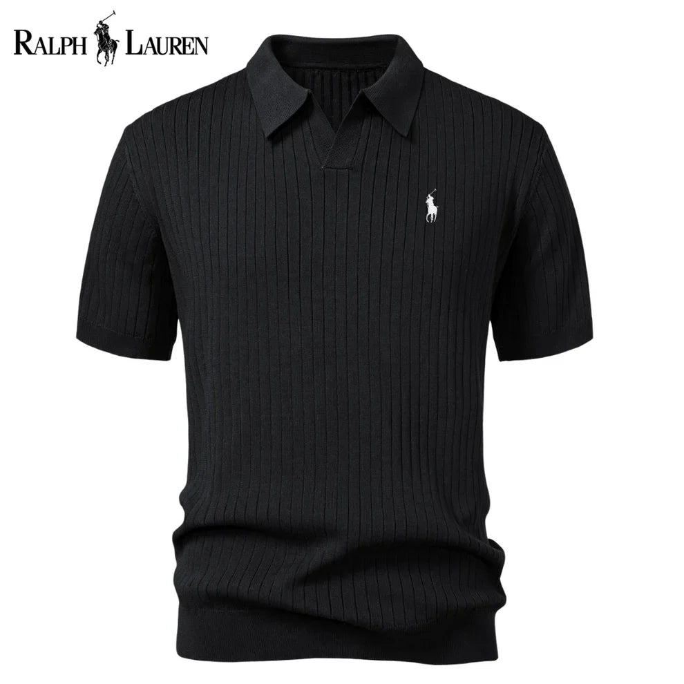 Varlon RL™ | Polo en Tricot Rayé à Col V