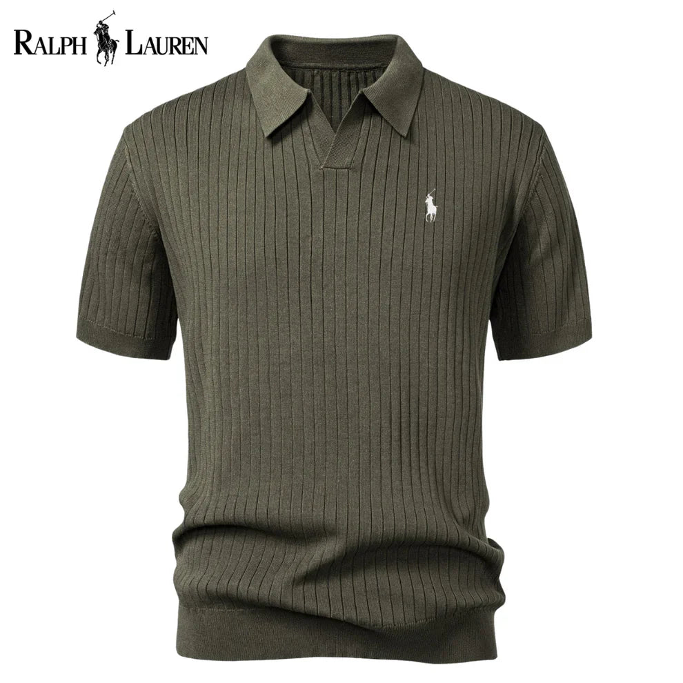 Varlon RL™ | Polo en Tricot Rayé à Col V