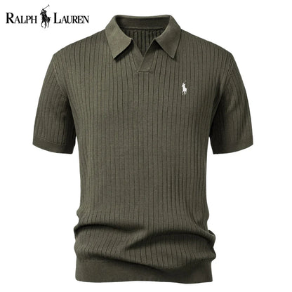 Varlon RL™ | Polo en Tricot Rayé à Col V