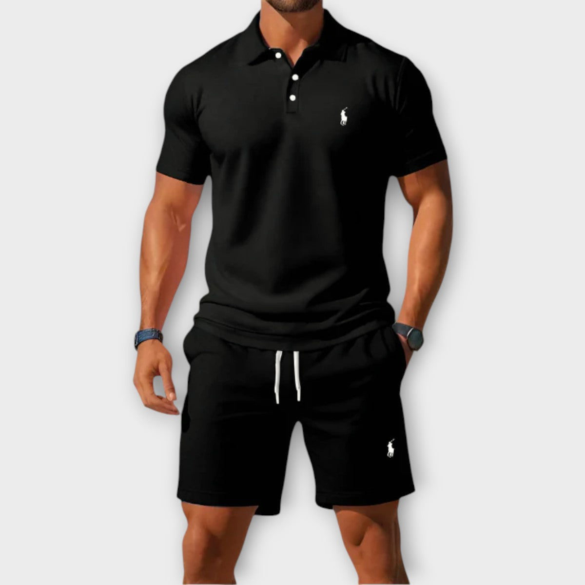 Blaine RL™ | Ensemble Polo & Short Décontracté en Coton Piqué