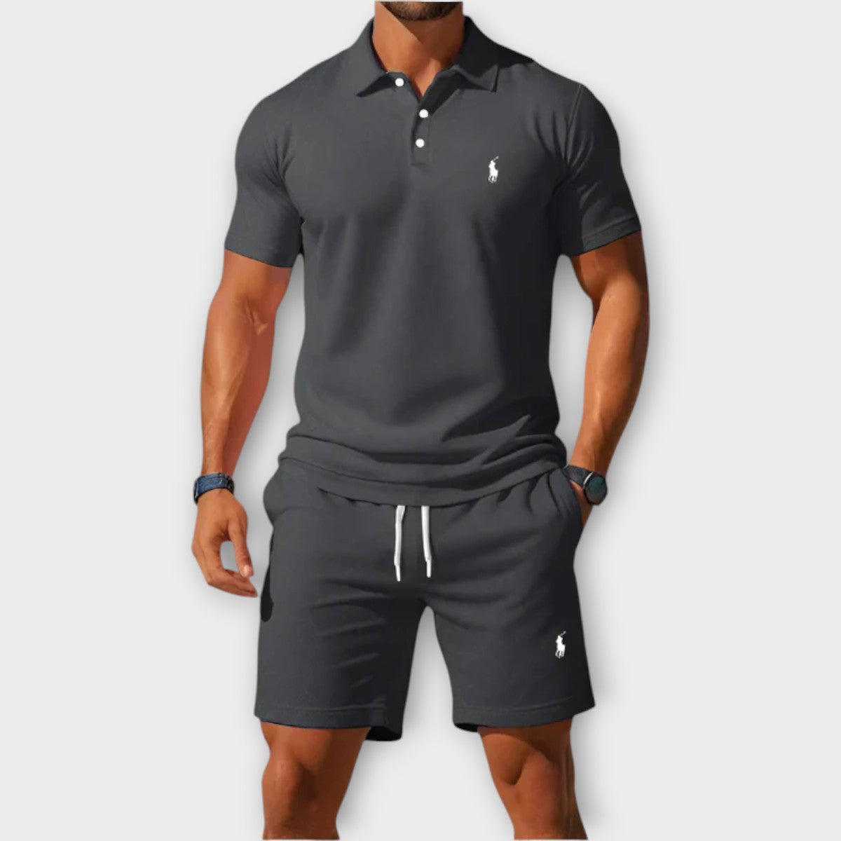 Blaine RL™ | Ensemble Polo & Short Décontracté en Coton Piqué