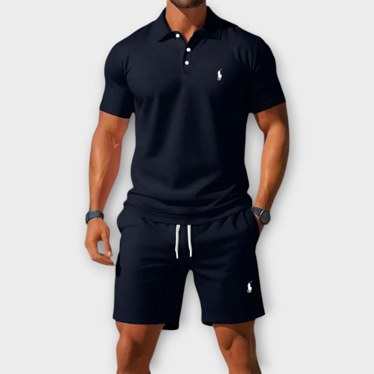 Blaine RL™ | Ensemble Polo & Short Décontracté en Coton Piqué