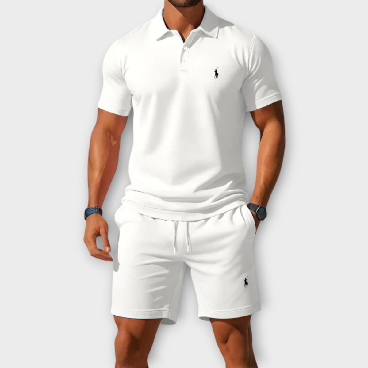 Blaine RL™ | Ensemble Polo & Short Décontracté en Coton Piqué